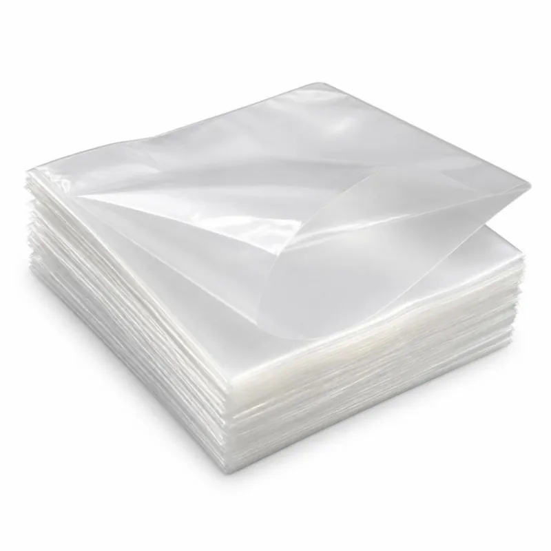 Stack of soft clear LDPE flat bags
